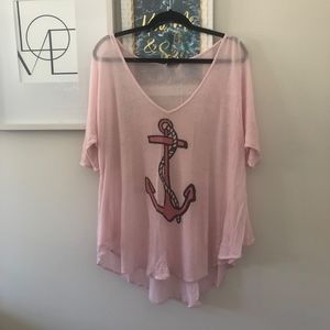 Pink Wildfox Baby Anchor Cover Up Size M